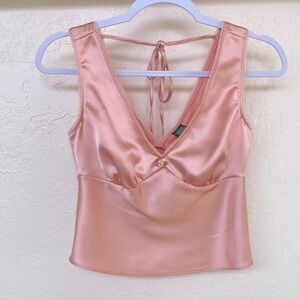 Wild Fable Satin Rosette Top
